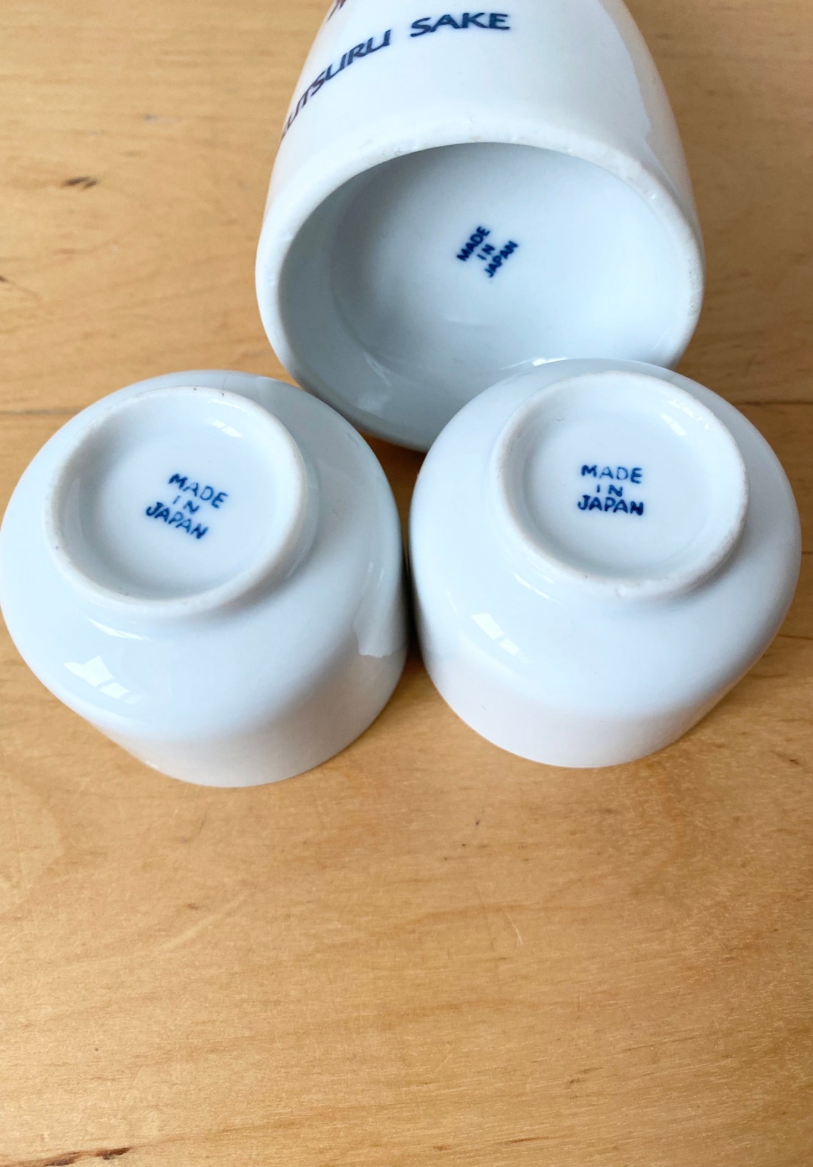 Japanese Hakutsuru Sake Set Sake Bottle & 2 Cups Japanese Etsy