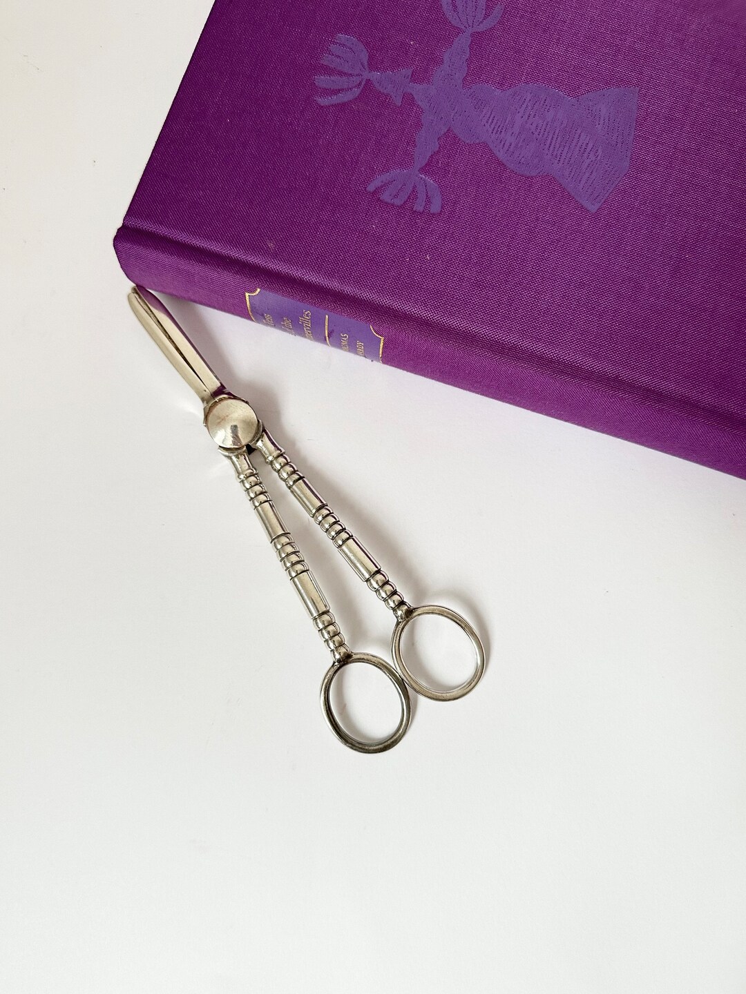 Antique Grape Scissors Grape Shears Silver Plate Bead Etsy