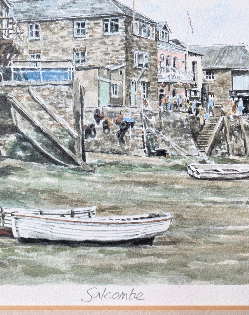 Philip Glyn Martin, Salcombe, Nautical Print, Fishing Boats, Limited Edition Print, Unframed Print image 4