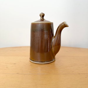 Pilivite Brown Luster Porcelain Coffee Pot, Pillivuy Coffee Jug, Brown Pot, French Coffee Pot image 9