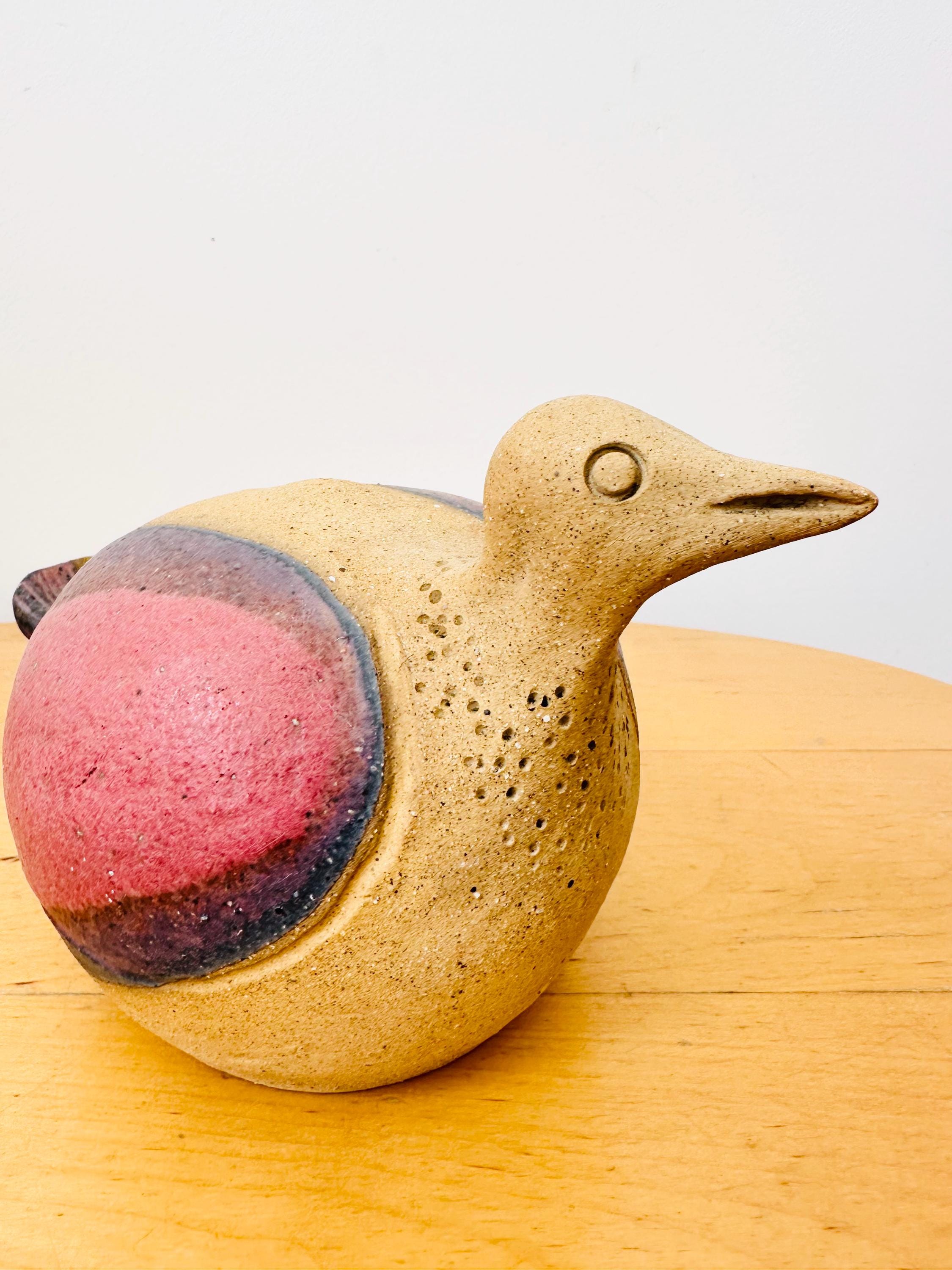 手作り陶器の鳥の彫刻、石器の動物 - Etsy 日本