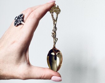 ヴィンテージ 18K 金メッキ お土産スプーン オーストラリア、リトル