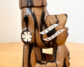 Hand Carved Nguzunguzu Mother of Pearl Figure, Tribal Art, the