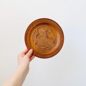 Carved Wood Wall Plaque, Wall Carving, Folk Art, Handmade Wall Plaque