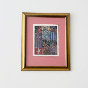 Framed Hand-painted Fabric Patchwork Picture, Original Art By Jennifer Hollingdale, Mix Media Art