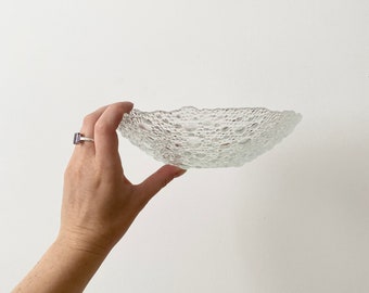 Vintage glass bowl, Pavel Panek, Sklo Union Glass Bowl, 1960s Glass