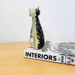 Glas Katze Briefbeschwerer, Brilliant Kristall Pfeiffer Briefbeschwerer Holland