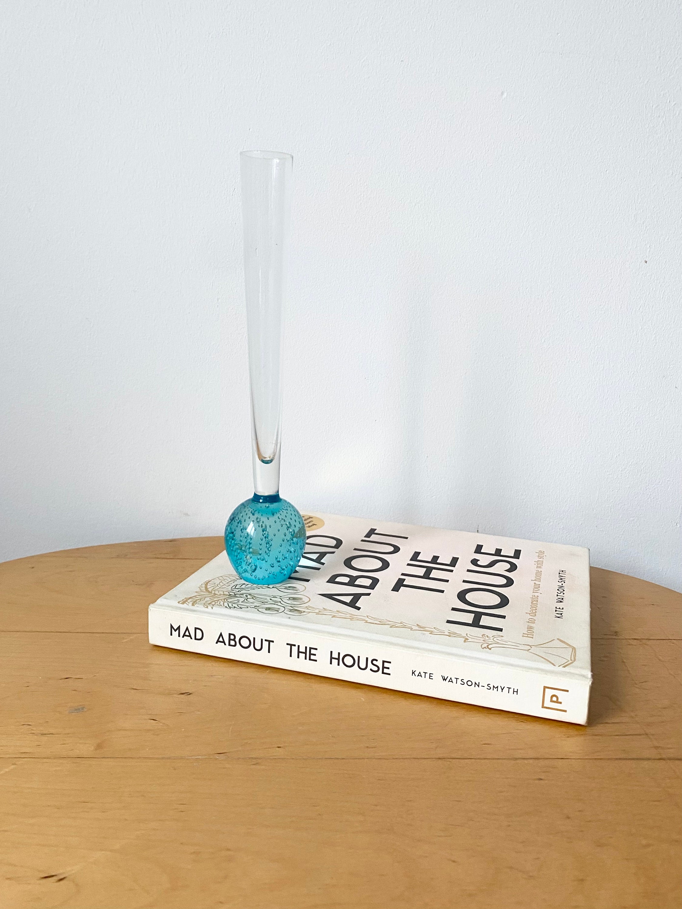 Vintage Glass Vase Single Flower Vase Slim Neck Vase Etsy UK