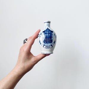 BOLS DELFT Hand-painted Ceramic Jug, Miniature Vintage Jug, Delft Jug, Hand-painted Blue and white jug