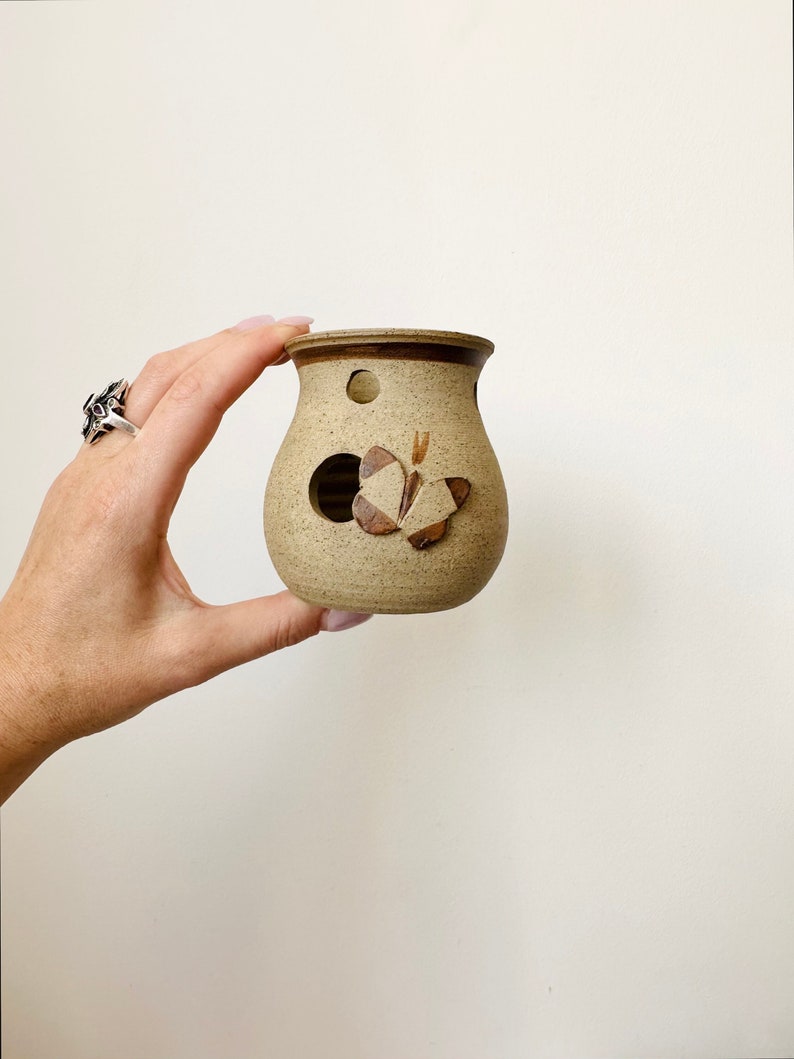 Handmade Pottery Candle Holder,Presingoll pottery, Cornwall, Tea Light Holder image 1