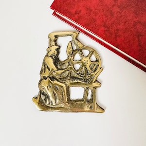 Horse Brass, Welsh Lady, Fireplace Decor, Horse Brass Lucky Charm, Horse Harness, Amulet, Collectible Brass Decor, Horse Lover Gift