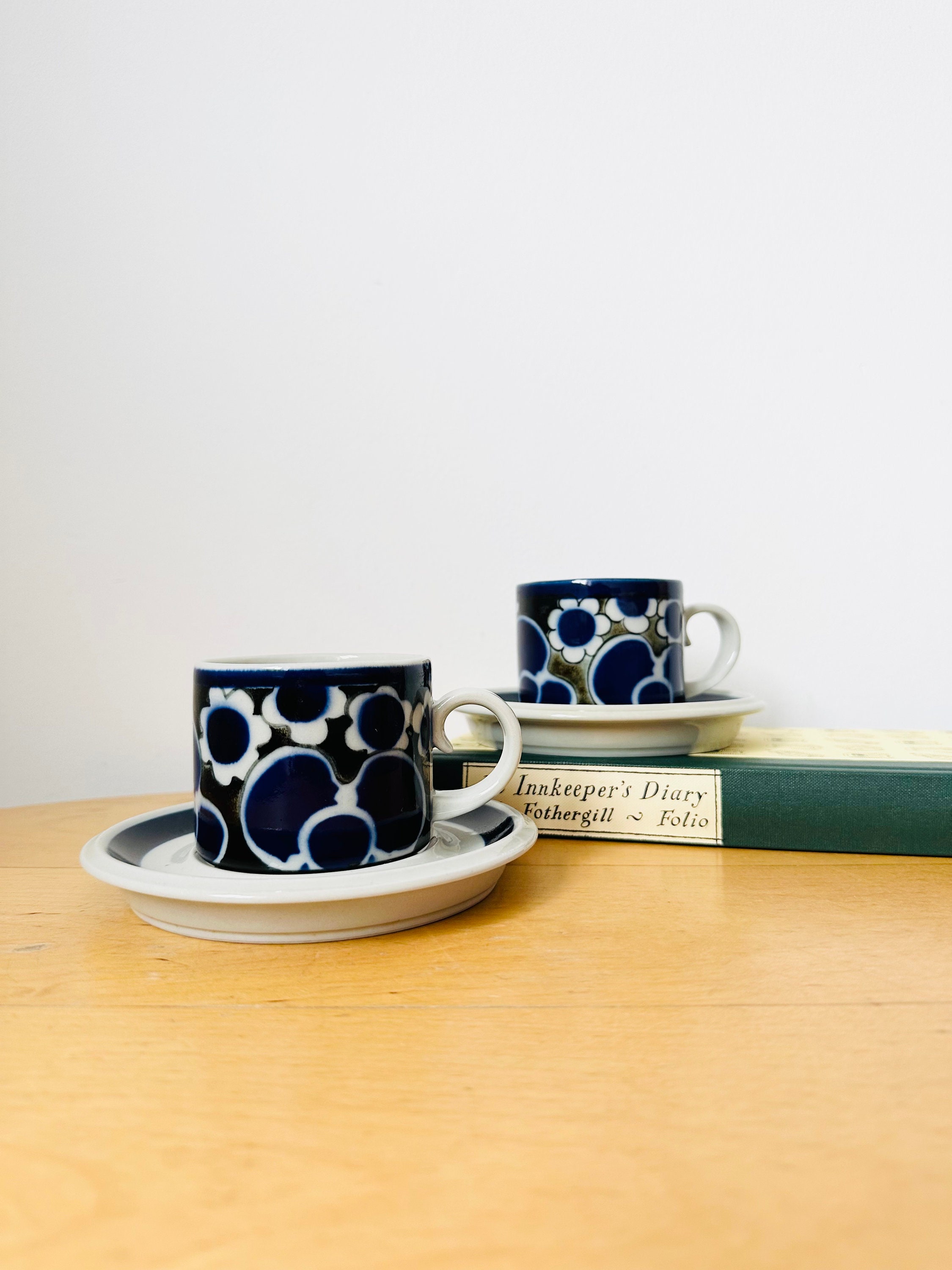 Arabia Finland Saara Pair of Cup & Saucer, Design by Anja