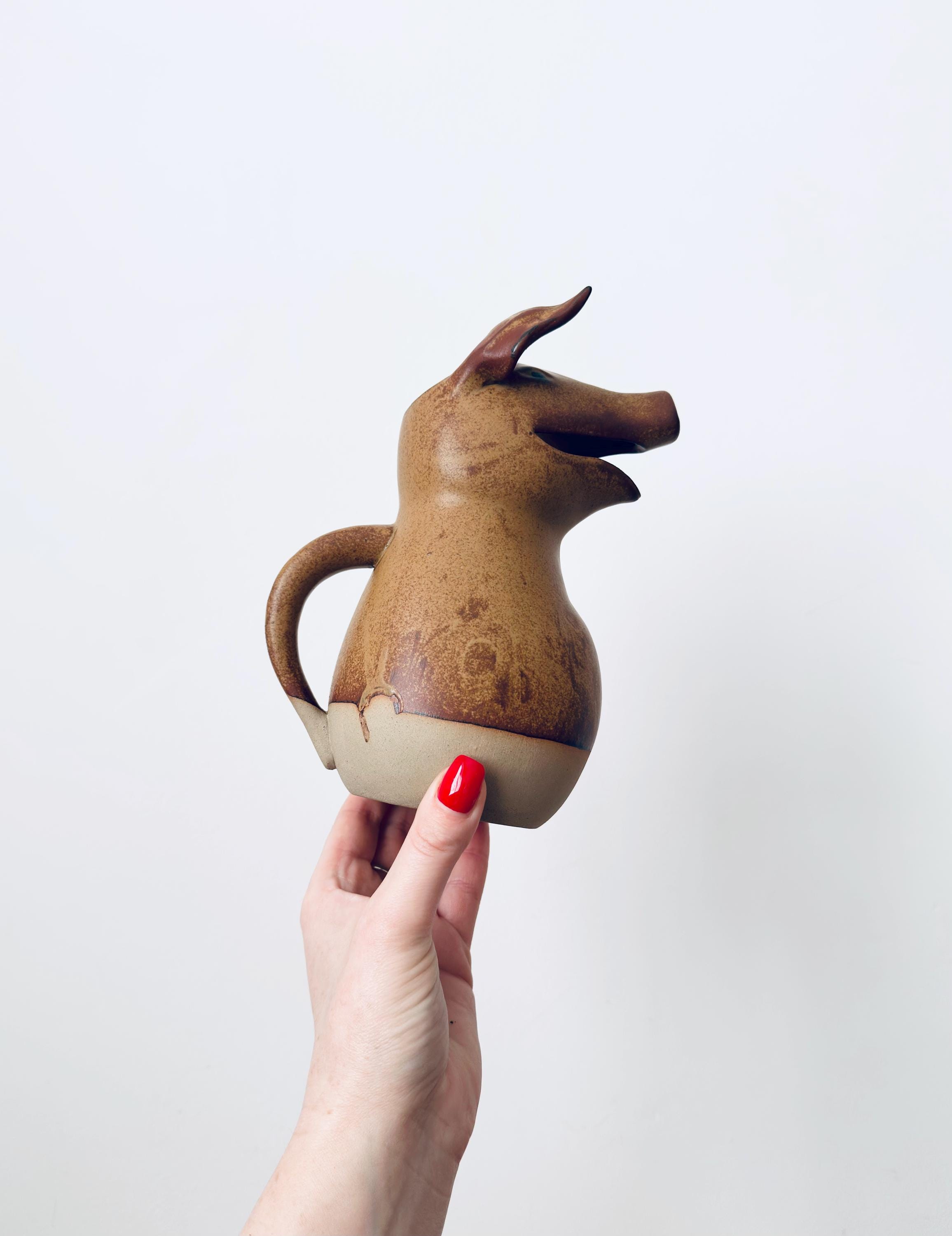 手作り陶芸作品　豚 手作り陶器の豚の水差し - Etsy 日本