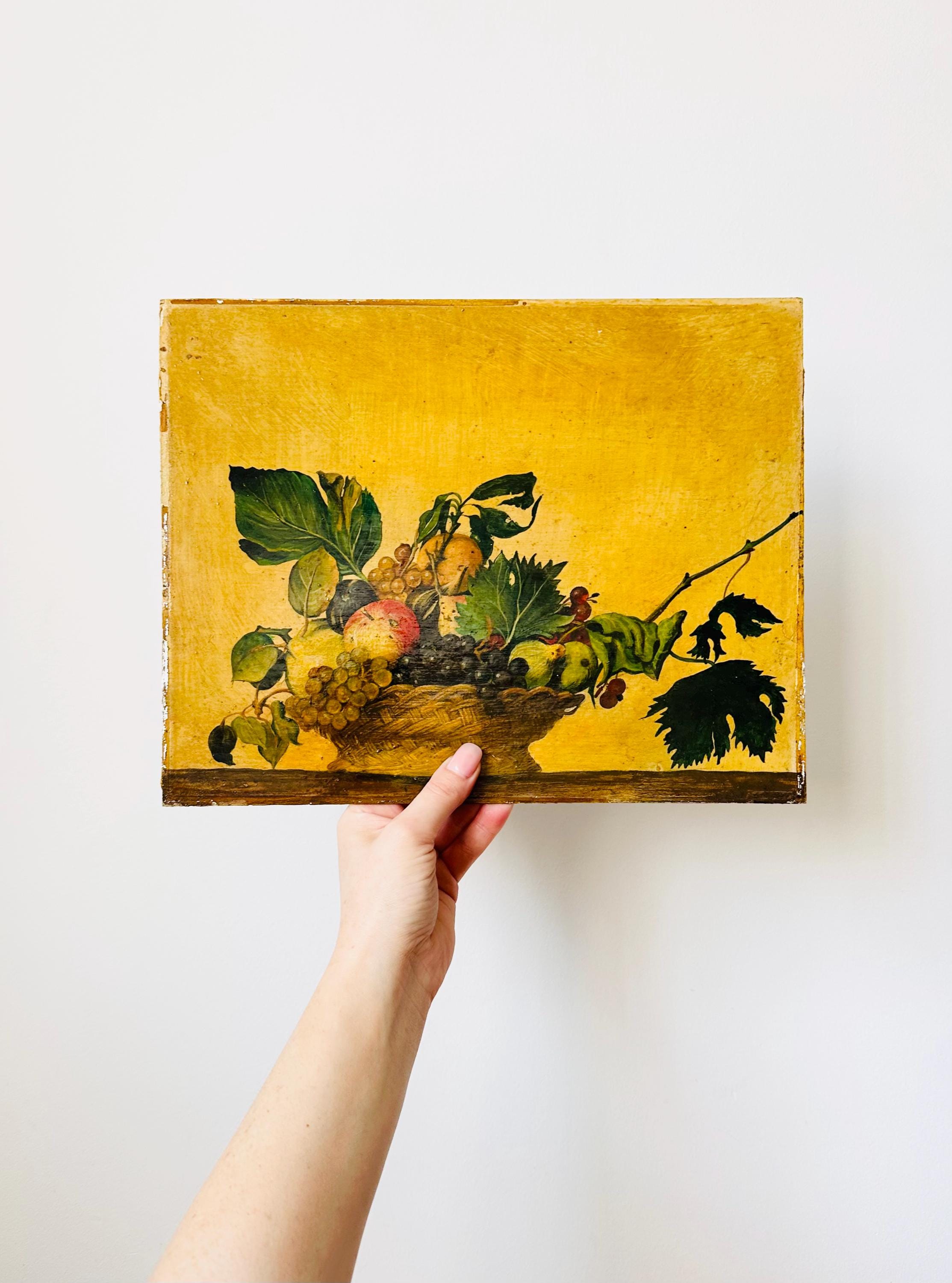カラヴァッジョの「果物籠」の複製、額なし油絵、静物画 - Etsy 日本