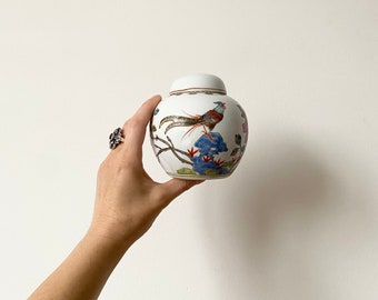 Chinese Ginger Jar, Porcelain Hand-painted Jar