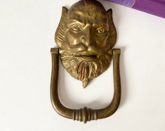 Antique Mephistocles Knocker, Haunted House Brass Knocker of Devil, Satan, Lucifer, Hunted Home Knocker, Old Home Decor Decorative, Novelty