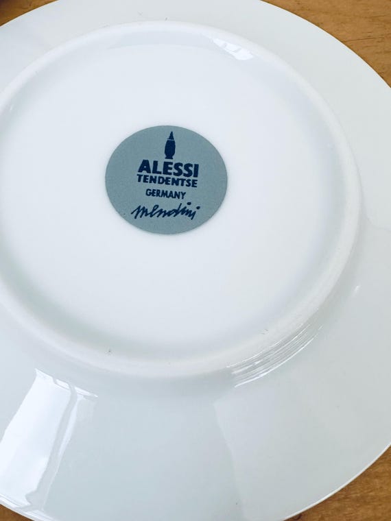 Vintage Alessi Tendentse Germany Porcelain Espresso Cup and Saucer
