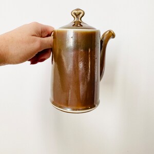 Pilivite Brown Luster Porcelain Coffee Pot, Pillivuy Coffee Jug, Brown Pot, French Coffee Pot image 8