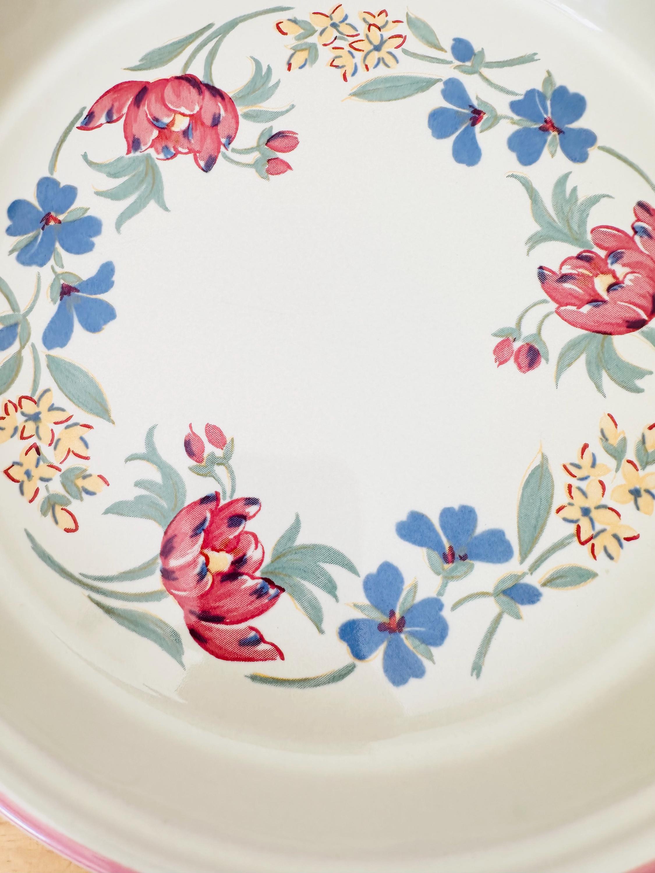 Pattern Flan Staffordshire Chelsea Pattern Flan Dish, Crinkled Dish, Oven to Table ...