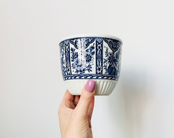 Maceta vintage de Delfts Royal Sphinx, Holanda, Boch Bélgica, azul y blanco de Delft, pequeña jardinera