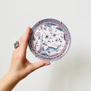 Vintage Estrela De Conimbriga, Portugal, SECXVII, Hand Painted Ceramic Plate, Wall Hanging Handmade Wall Plate