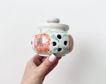 Cuenco de cerámica pintado a mano para popurrí, olla para ajos
