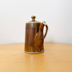 Pilivite Brown Luster Porcelain Coffee Pot, Pillivuy Coffee Jug, Brown Pot, French Coffee Pot image 10