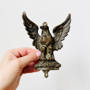 Vintage Solid Brass Eagle Door Knocker,  House Decor, Country Cottage Door