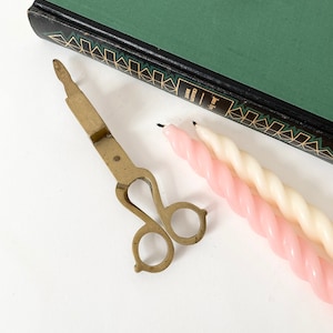 Brass candle snuffer scissors, Candle wick trimmer, Candle snuffer, Extinguisher