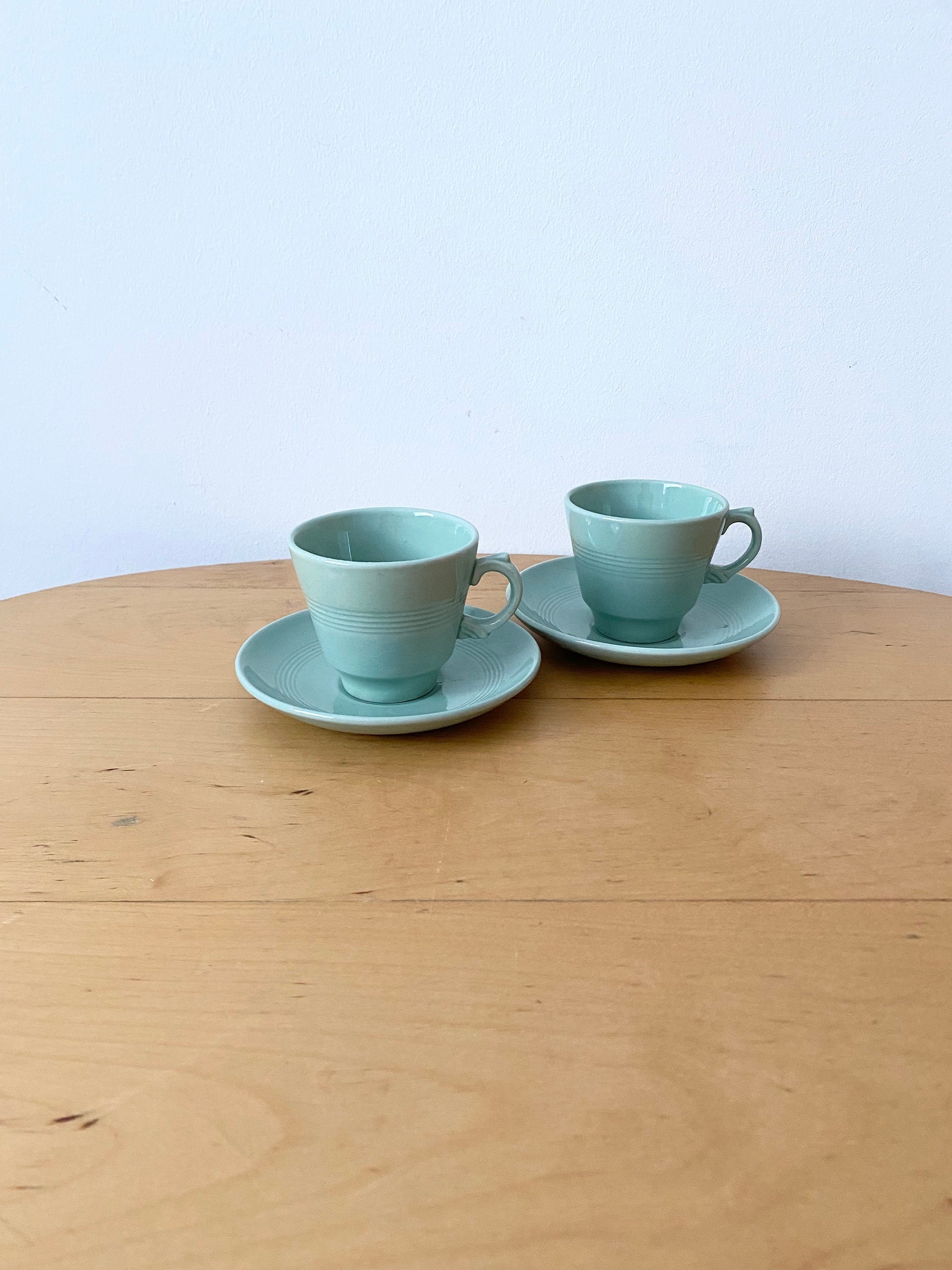 5 oz baby blue double espresso cup, Ball handle espresso cup