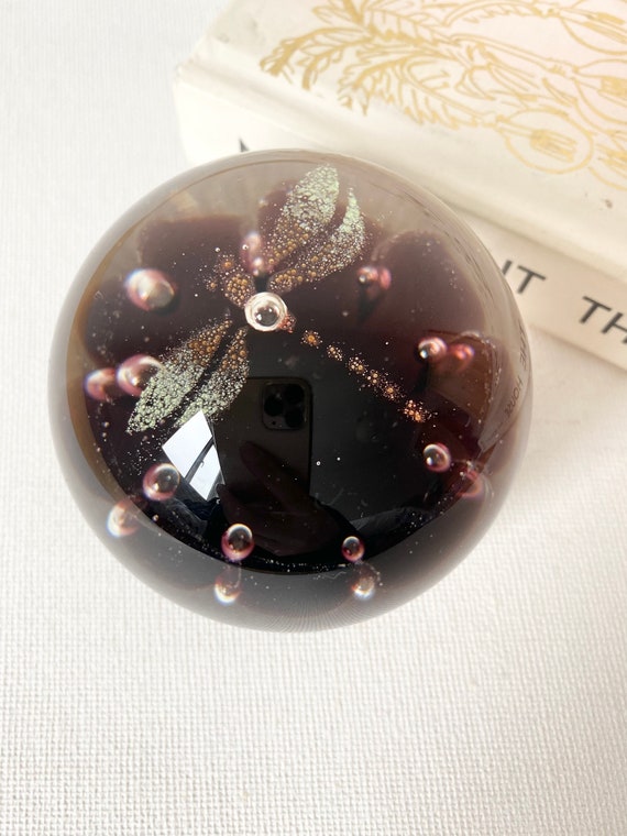 Rare Caithness paperweight, Limited Edition Dragonfly Glass Paperweight