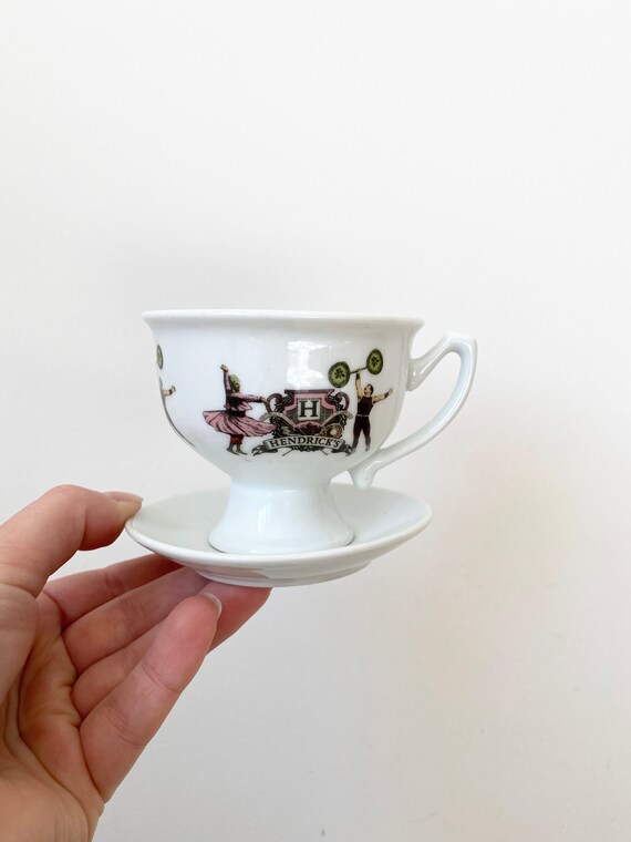 Hendrick's Gin Cup and Saucer Etsy