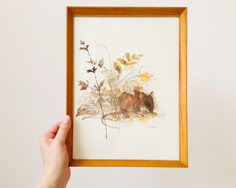 Framed Mads Stage Dormouse Print