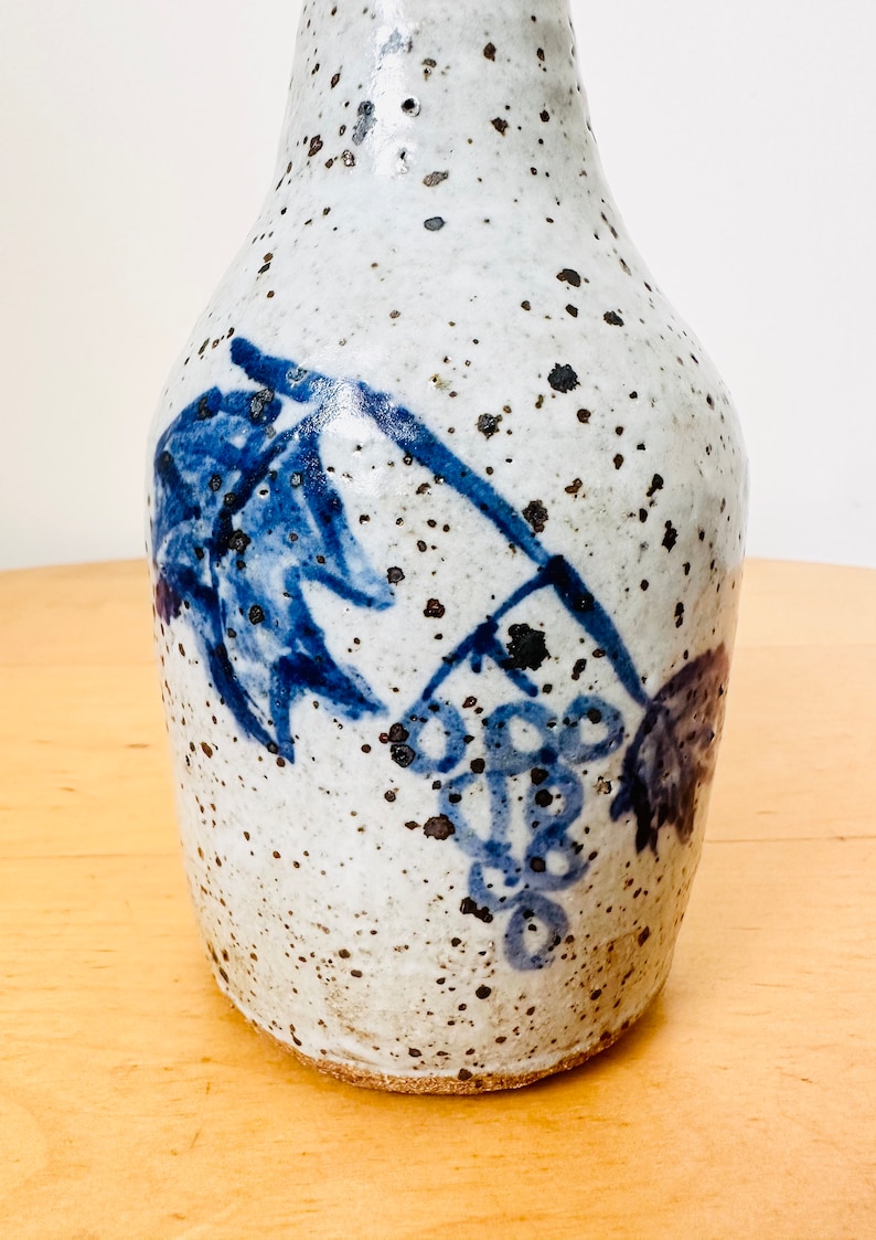 Handmade stoneware wine bottle, Wine bottle image 5