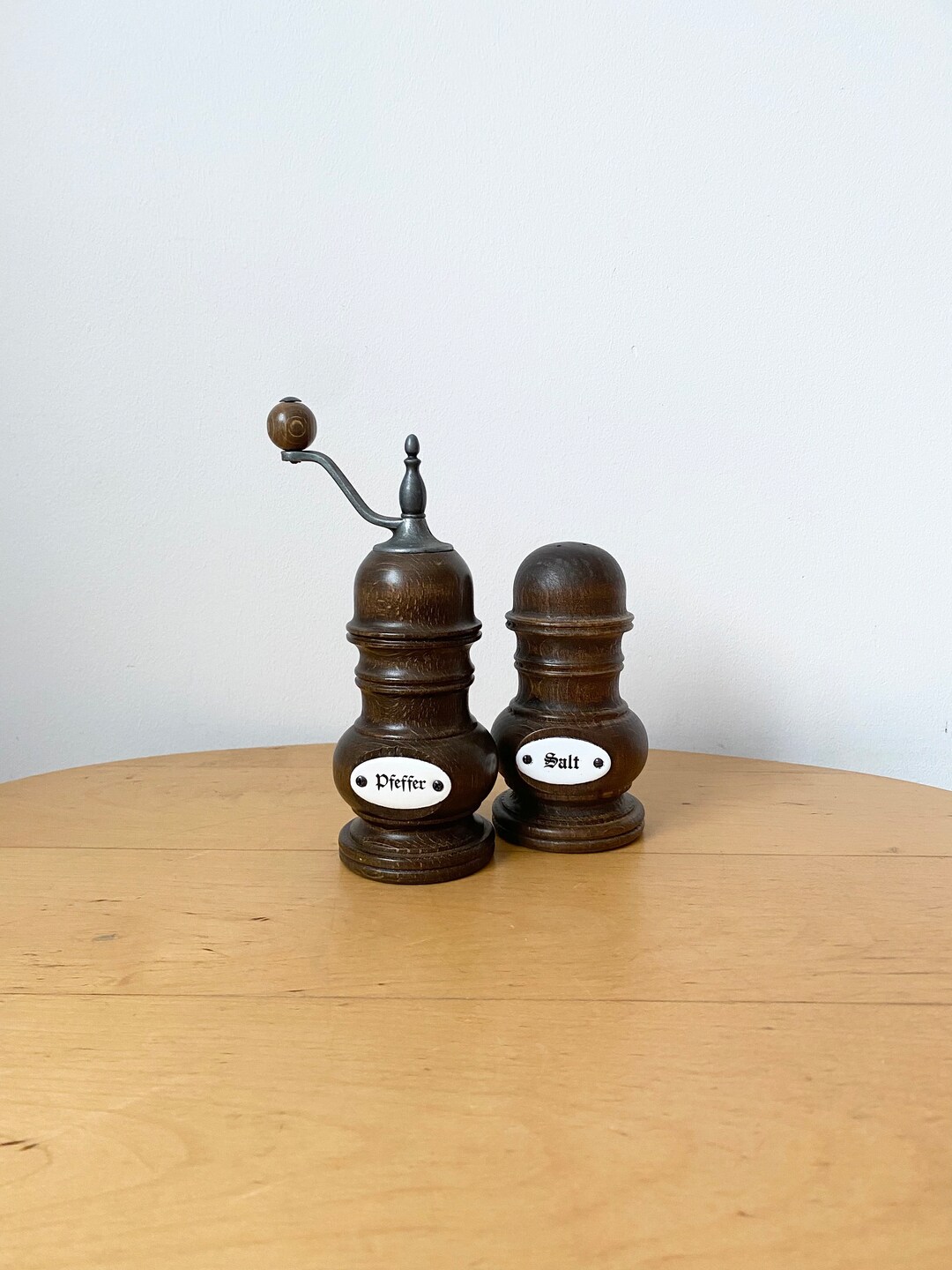 Rare Zassenhaus Wood Salt salz & Grinders Germany, Old Salt and Pepper