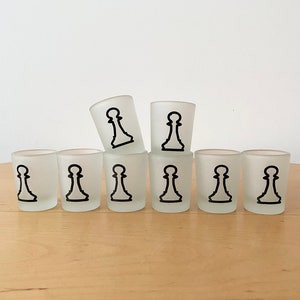 Shot Glasses, Set of 8 Frosted Glasses, Barware