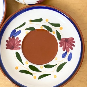 Terracotta Tasse A Cafe, Coffee Cups, Espresso Cups and Saucers, Hand-painted Coffee Cups, Set of 2 Cups image 6