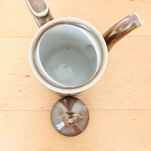 Pilivite Brown Luster Porcelain Coffee Pot, Pillivuy Coffee Jug, Brown Pot, French Coffee Pot image 5