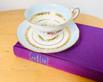 Grosvenor Teacup and Saucer, Vintage Floral Teacup, Gift for Her