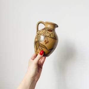 Olaria De Almancil Jug, Hand-painted Pottery Jug, Handmade Portuguese Pottery Pitcher