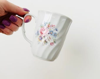 Vintage Tea Mug, Porcelain Mug, Chodziez, Floral Mug, Polish Porcelain