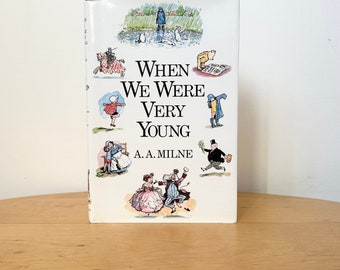 Winnie the Pooh A A Milne, When We were young, Children's Book, Methuen Book, Vintage Edition