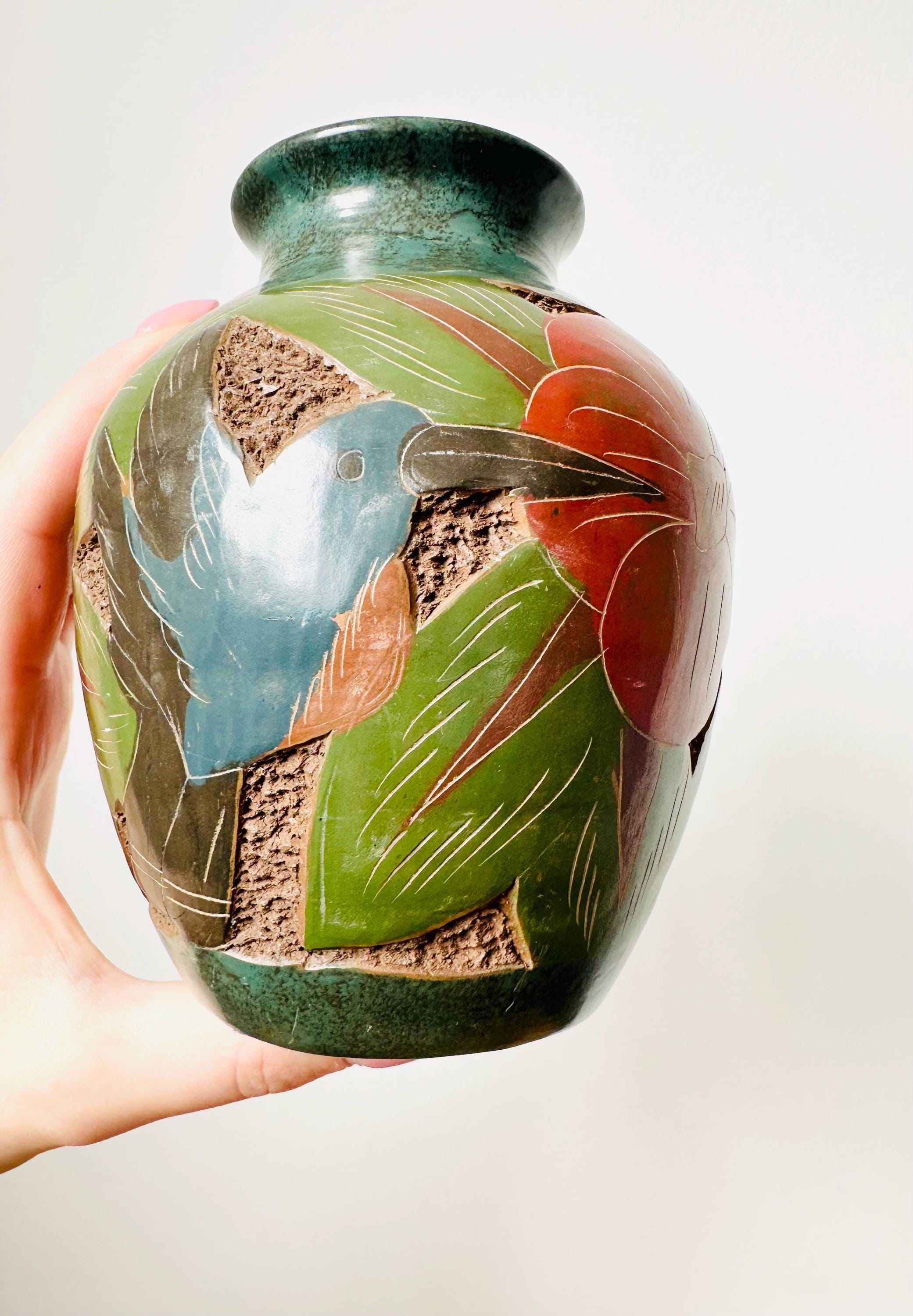 ニカラグア産粘土製陶器の花瓶、手作りの花瓶 - Etsy 日本