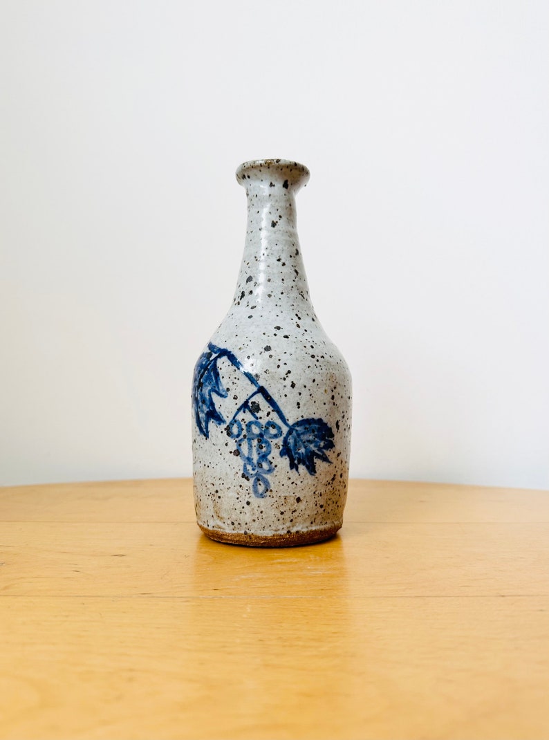 Handmade stoneware wine bottle, Wine bottle image 4