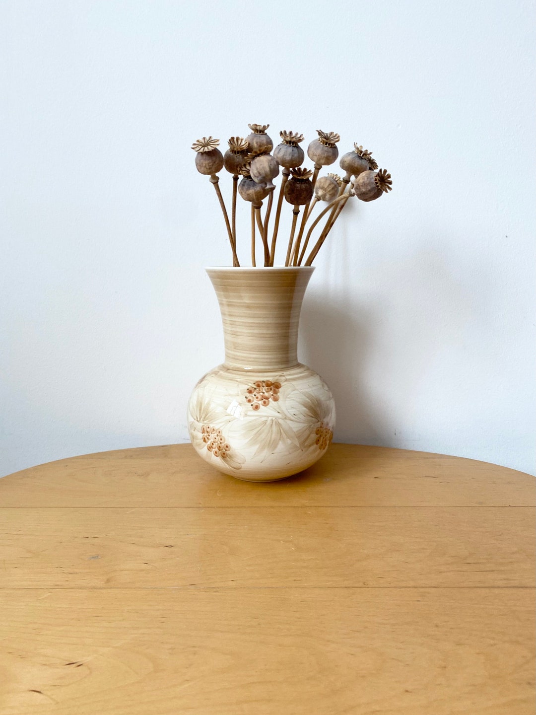 Jersey Pottery Vase Handpainted Pottery Vase Etsy