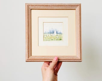 Imogene Ragon Watercolor Painting Framed Vintage Landscape 1970s Signed ...