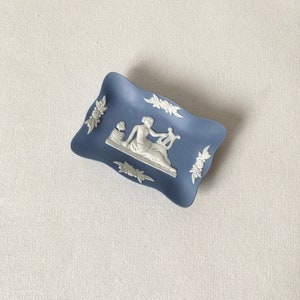 Blue Jasperware Ring Dish, Trinket, Jasper Ring Dish