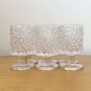 Whitefriars Crystal Glasses, Glacier Geoffrey Baxter Design