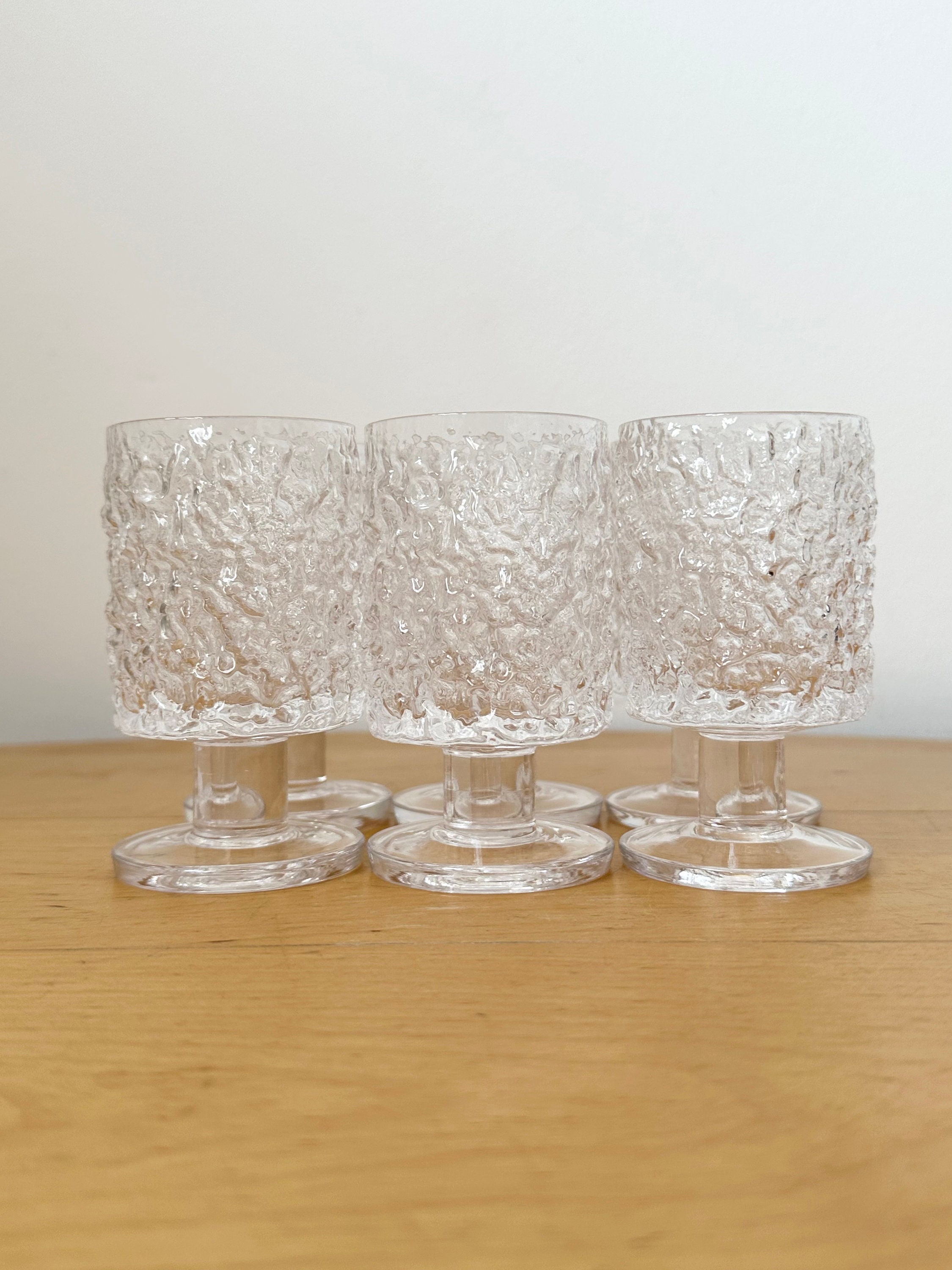 Whitefriars Crystal Glasses, Glacier Geoffrey Baxter Design