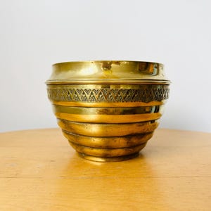 Vintage French Repousse Brass Planter, Brass Flower Pot, Plant Pot, Boho Home